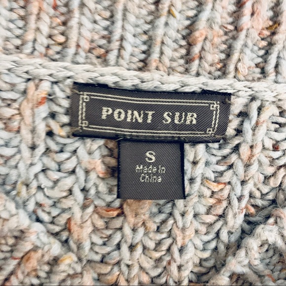 Point Sur Light Blue Chunky Cropped Sweater Sz S - Picture 12 of 12